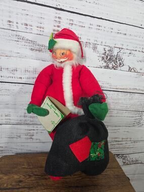 VTG USA Annalee Mobilitee Doll Santa Claus Meredith NH Christmas Figure